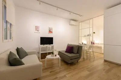 Una televisión o centro de entretenimiento en 1 bedroom apartment in the center of Madrid Temporary GDO41