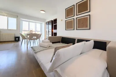Zona de estar de Modern 1 bedroom apartment with pool TEMPORAL VDP36