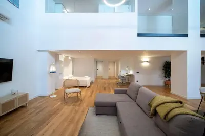Zona de estar de Spectacular apartment Bravo Murillo AC WiFi 1