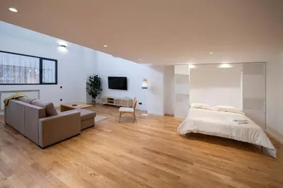 Cama o camas de una habitación en Spectacular apartment Bravo Murillo AC WiFi 1