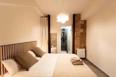 Cama o camas de una habitación en Casa para 4 en Chamberí