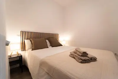 Cama o camas de una habitación en Casa para 4 en Chamberí