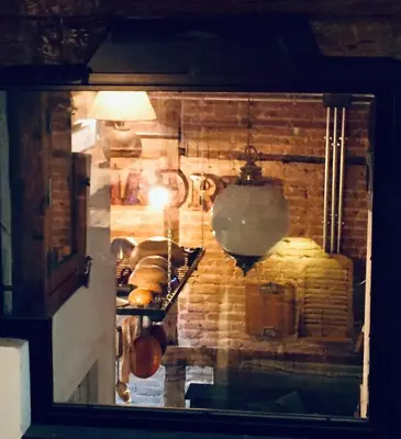 Una cocina o zona de cocina en El antiguo taller de Guantes
