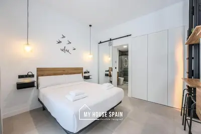 Cama o camas de una habitación en MyHouseSpain - Santero Apartments A