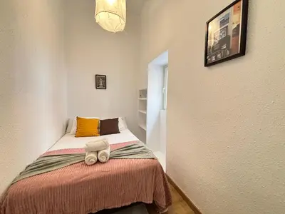 Cama o camas de una habitación en Ministriles Centro Temporal