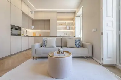 Zona de estar de Moderno apartamento junto a Plaza España