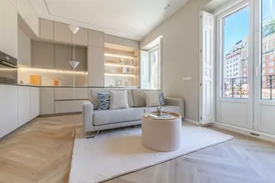 Zona de estar de Moderno apartamento junto a Plaza España