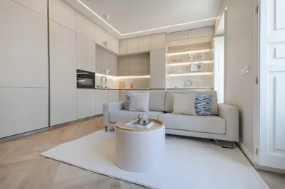 Una cocina o zona de cocina en Moderno apartamento junto a Plaza España