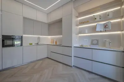 Una cocina o zona de cocina en Moderno apartamento junto a Plaza España