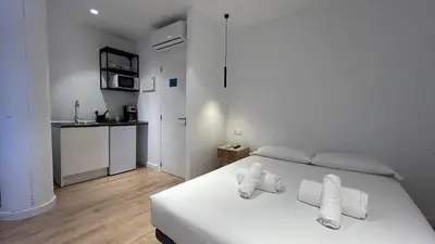 Cama o camas de una habitación en Hotelito Boutique Madrid Pacífico
