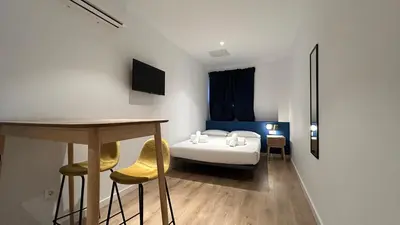Cama o camas de una habitación en Hotelito Boutique Madrid Pacífico