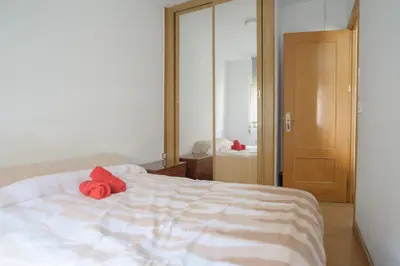Cama o camas de una habitación en Apartamento Peña Prieta 3 habitaciones