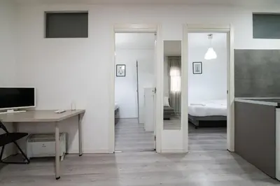 Cama o camas de una habitación en QEG14 Apto 2 Dormitorios Chamberi Quevedo