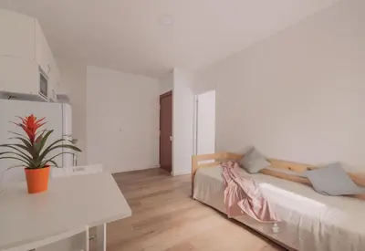 Cama o camas de una habitación en Wood 1