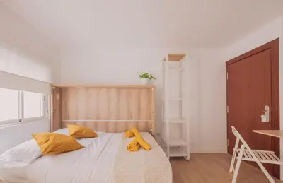 Cama o camas de una habitación en Wood 5