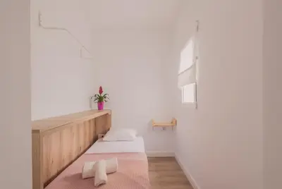 Cama o camas de una habitación en Wood 6