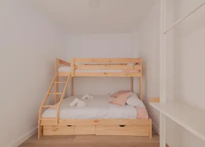 Cama o camas de una habitación en Wood 6