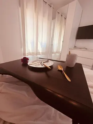 Cama o camas de una habitación en Rooftop Bernabeu Retreat