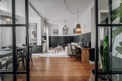 Zona de estar de Likou - 3 bedrooms and terrace in Ríos Rosas