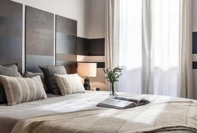 Cama o camas de una habitación en Bowie - 1 bedroom pool in Chueca