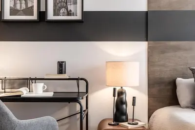 Zona de estar de Bowie - 1 bedroom pool in Chueca