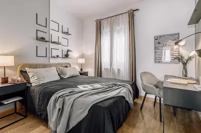 Cama o camas de una habitación en Duke - 3 bedrooms and office in Ibiza