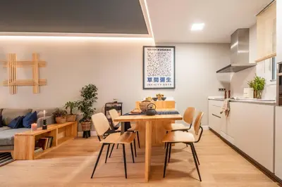 Una cocina o zona de cocina en Saru - 1 bedroom and gym in Almagro