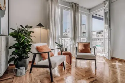 Zona de estar de Serin - 2 bedrooms and balcony in Recoletos