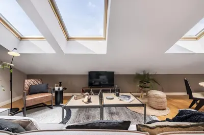 Zona de estar de Lecina - 2 bedrooms in Goya