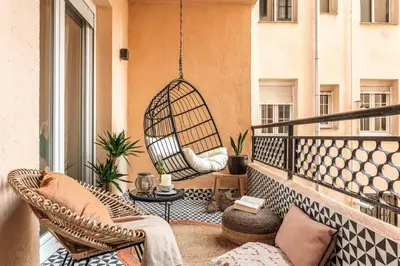 Zona de estar de Khamlia - 3 bedrooms and balcony in Almagro