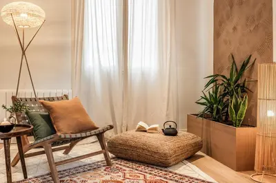 Zona de estar de Khamlia - 3 bedrooms and balcony in Almagro