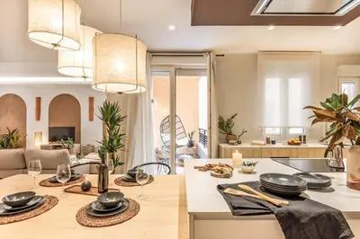 Zona de estar de Khamlia - 3 bedrooms and balcony in Almagro