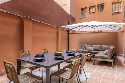 Zona de estar de Angri - 3 bedroom and terrace in Almagro