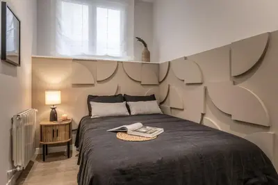 Cama o camas de una habitación en Angri - 3 bedroom and terrace in Almagro