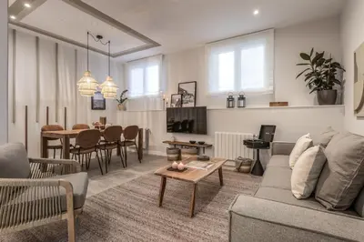 Zona de estar de Angri - 3 bedroom and terrace in Almagro