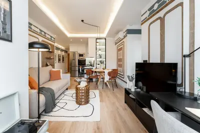Una televisión o centro de entretenimiento en Merkez - 2 bedrooms in Cuatro Caminos