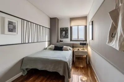 Cama o camas de una habitación en Lineal - 2 bedrooms and balcony in Goya
