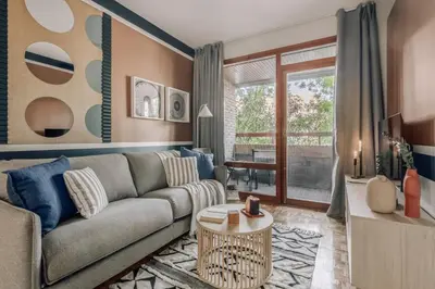 Zona de estar de Selvi - 1 bedroom and terrace in El Viso