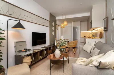 Una televisión o centro de entretenimiento en Acari - 1 bedroom and pool in Lista