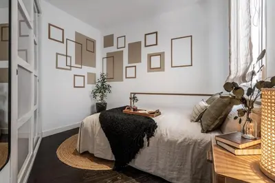 Cama o camas de una habitación en LORA - 2 bedroom apartment in Almagro