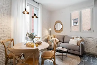 Zona de estar de Luci - 1 bedroom and office in Cuatro Caminos