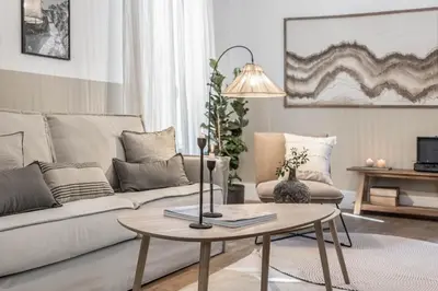 Zona de estar de Cremano - 1 bedroom and office in Centro