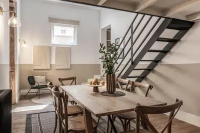 Zona de estar de Cremano - 1 bedroom and office in Centro