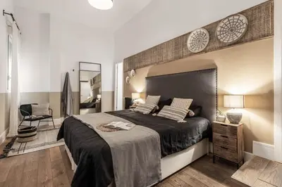 Cama o camas de una habitación en Cremano - 1 bedroom and office in Centro
