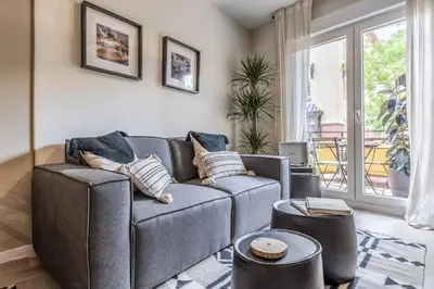 Zona de estar de Giorgio - 1 bedroom in Almagro