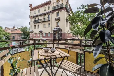 Un balcón o terraza de Giorgio - 1 bedroom in Almagro