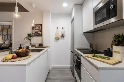Una cocina o zona de cocina en Mondragone - 1 bedroom and terrace in Goya