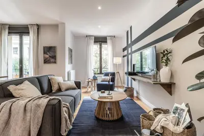 Zona de estar de Sebastiano - 3 bedrooms and balcony in Almagro