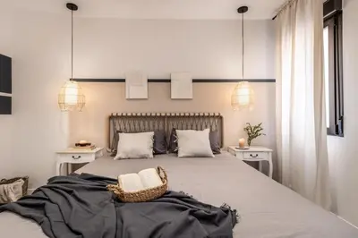 Cama o camas de una habitación en Sebastiano - 3 bedrooms and balcony in Almagro