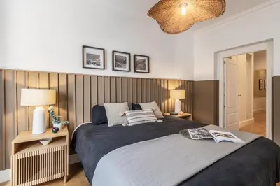 Cama o camas de una habitación en Acqua - 3 bedrooms and terrace in Centro